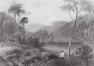 Austrálie: Fairlight Glen, na řece Warragamba (rytina) od Samuel (after) Prout
