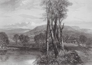 Austrálie: Na řece Goulburn, Victoria (rytina) od Samuel (after) Prout