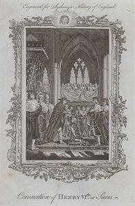 Korunovace Jindřicha VI. v Paříži (rytina) od Samuel (after) Wale