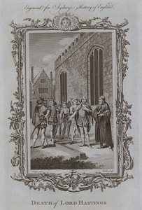 Smrt lorda Hastingse (rytina) od Samuel (after) Wale