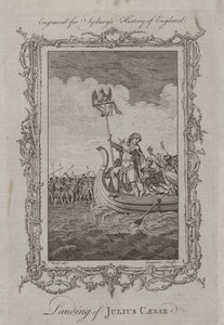 Přistání Julia Caesara (rytina) od Samuel (after) Wale