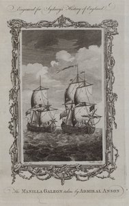 The Manilla Galeon pořízená admirálem Ansonem (rytina) od Samuel (after) Wale