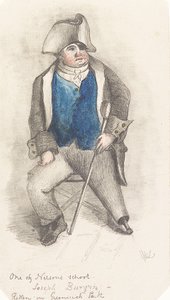 Portrét Josepha Burgina, asi 1844 (grafit a akvarel) od Samuel (attr.to) Lane