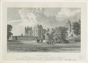 Drayton Bassett - "Drayton Manor": litografie a [~19. století] od Samuel A. Rayner