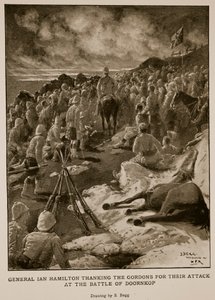Generál Ian Hamilton děkuje Gordonům za jejich útok v bitvě u Doornkopu od Samuel Begg