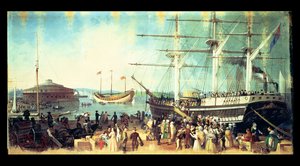 Newyorský záliv a přístav od Samuel Bell Waugh