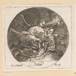 Nox (noc) Nox (název na objektu) Čtyři časy dne (název série) Různé designy (název série) Opera Varia Historica, Poetica & Iconologica (název série)