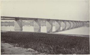 Spoorbrug nad de Yamuna bij Allahabad Železniční most přes Jumnu (původní název)