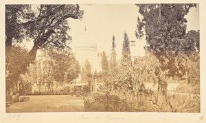 Agra; Der Taj, vom Garten aus od Samuel Bourne