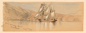 Brig se blíží, West Point od Samuel Colman
