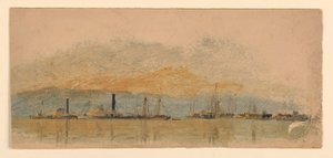 Kreslení, náčrty. Lodě, cca 1860 od Samuel Colman