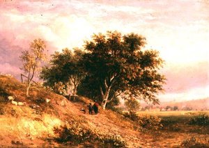 Anglická venkovská krajina od Samuel David Colkett