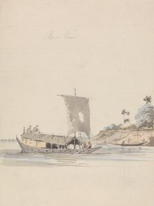 River View with a Junk (blízko Rajmahal?) od Samuel Davis