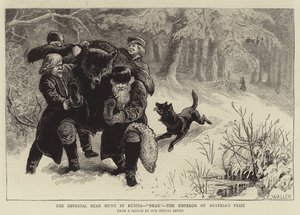 Lov císařského medvěda v Rusku, Mrtvý, Cena rakouského císaře od Samuel Edmund Waller