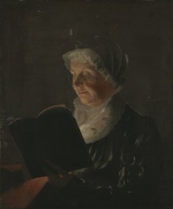 Světlem svíčky, cca 1820 (olej na plátně připevněné na dřevě) od Samuel Finley Breese Morse