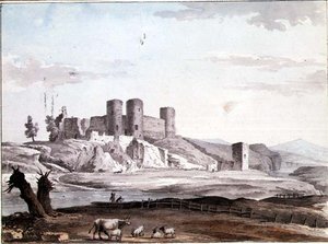 Rhuddlanský hrad z mostu