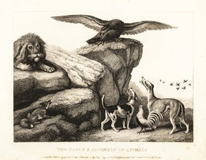 Jupiterův pták napomínající shromáždění zvířat. 1811 (lept)