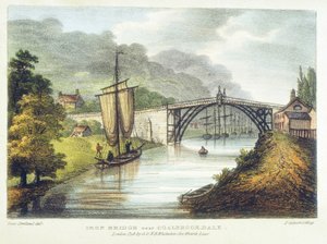 Železný most přes řeku Severn v Ironbridge, Coalbrookdale, Anglie, postavený 1779 1795