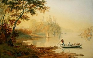 Conway Castle (akvarel na papíře) od Samuel Jackson
