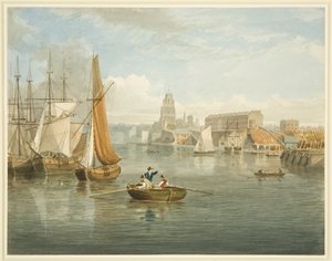 Pohled na plovoucí přístav z Prince Street Bridge ukazuje Wapping a Redcliffe Parade od Samuel Jackson