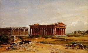 Ruiny v Paestum od Samuel James Ainsley