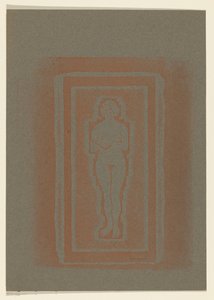 Akt s knihou nebo kamennou deskou v ruce od Samuel Jessurun de Mesquita (signed by artist)