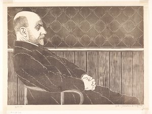 Portrét Mauritse van der Valka od Samuel Jessurun de Mesquita (signed by artist)