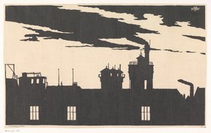 Silueta Oostergasfabriek od Samuel Jessurun de Mesquita (signed by artist)