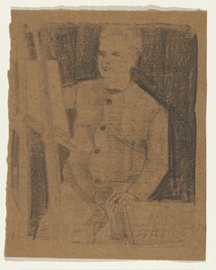Autoportrét za stojanem od Samuel Jessurun de Mesquita (signed by artist)
