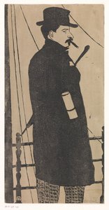 Autoportrét s kabátem a kloboukem od Samuel Jessurun de Mesquita (signed by artist)