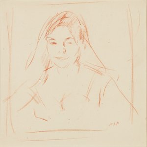 Dívka se závojem (sangvinik) od Samuel John Peploe