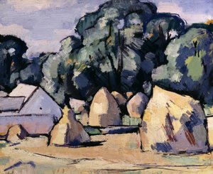 Lagganin maatilarakennukset Dalbeattien lähellä (öljy paneelissa) od Samuel John Peploe