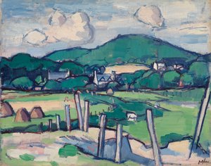 Krajina, kolem 1891-1935 (olej na panelu) od Samuel John Peploe
