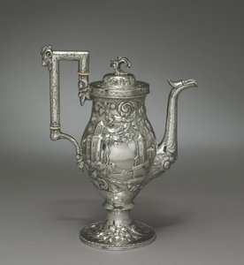 Neorokoková konvice na kávu, kolem roku 1840 od Samuel Kirk
