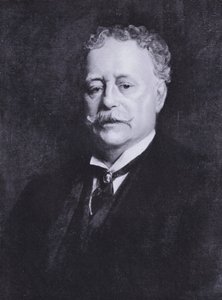 Portrét Henryho Woodse (barevné lito) od Samuel Luke (after) Fildes