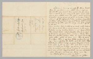 Dopis Gilesi Saundersovi od Samuela M. Foxe týkající se obchodu s otroky, 17. dubna 1848. od Samuel M. Fox