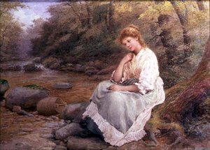 Meditace (akvarel na papíře) od Samuel McLoy