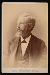 Portrét Aarona Augusta Sargenta 1827-1887, mezi 1876 a 1880. od Samuel Montague Fassett