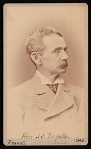 Portrét Johna Jamese Ingallse 1833-1900, mezi 1876 a 1880.