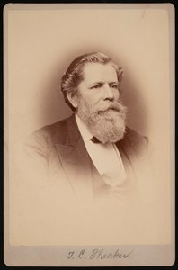 Portrét Thomase Clarke Theaker 1812-1883, mezi 1876 a 1880.