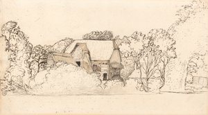 Starověká stodola v Shorehamu od Samuel Palmer