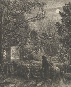 Vánoce aneb Skládání poslední ovce, 1850. od Samuel Palmer