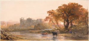 Večer v Itálii — Opuštěná vila od Samuel Palmer