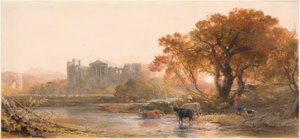 Večer v Itálii — Opuštěná vila od Samuel Palmer