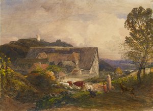 Farm Yard v Princes Risborough, 1845 od Samuel Palmer