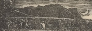 Sklizeň pod půlměsícem od Samuel Palmer
