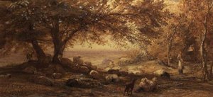 Shady Quiet (akvarel) od Samuel Palmer