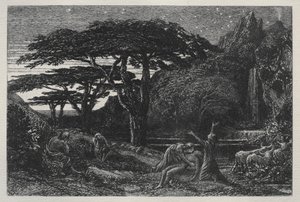 Cypřišový háj od Samuel Palmer