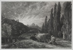 The Early Plowman, před rokem 1861. od Samuel Palmer
