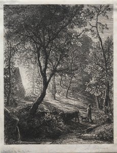 The Herdsmans Cottage, 1850. od Samuel Palmer